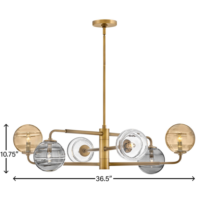 6 - Light Sputnik Modern Linear Chandelier
