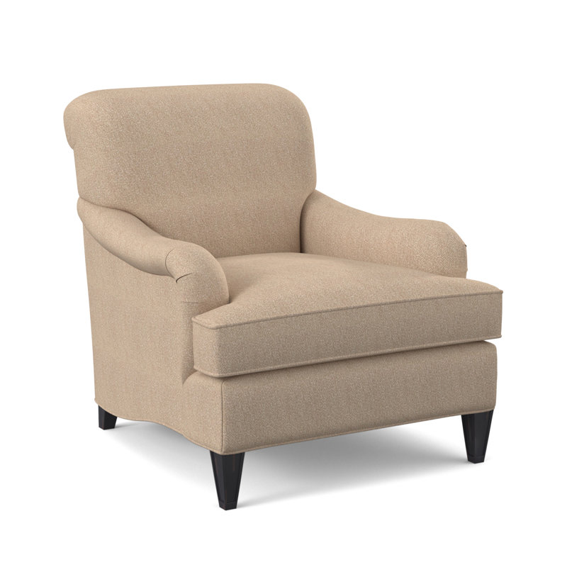 Bristol Upholstered Armchair, Vintage Ebony, Chartres Pebble