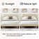 Auxter Upholstered Platform Bed Frame with Adjustable Headboard No Box Spring Needed