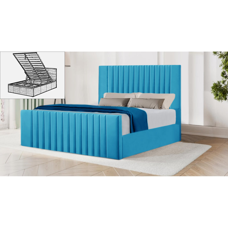 Bastri Storage Bed, Single (90 x 190 cm), Teal