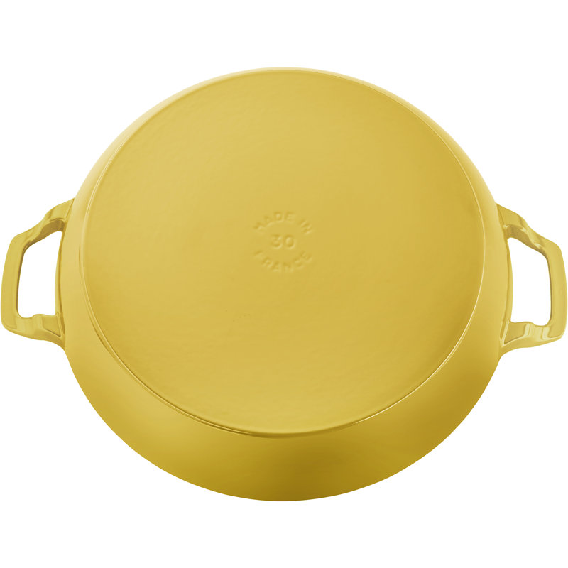 Cast Iron 3.59-qt Braiser with Glass Lid, Yellow