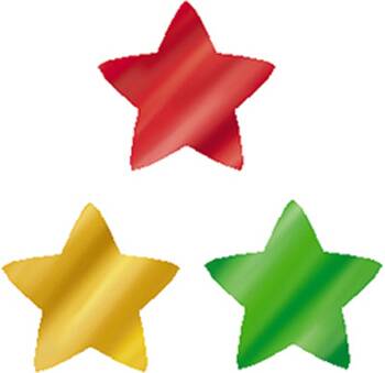 Teacher Created Resources Gold Stars Foil Stickers, 294 Per Pack, 12 Packs  (TCR1276-12)