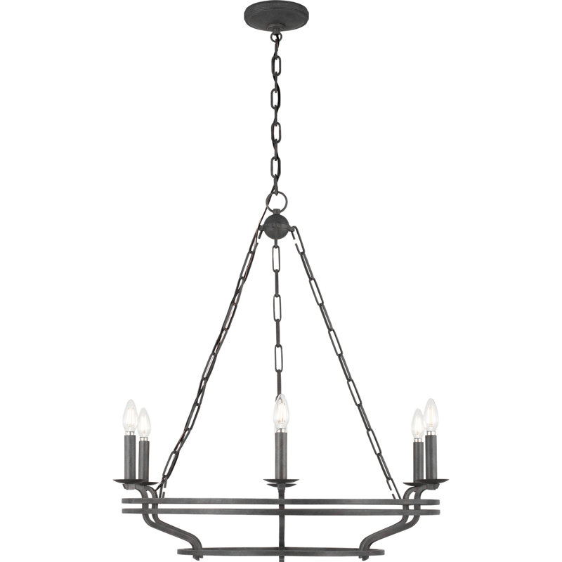 Chapman and Myers Casual Brighton Chandelier, 32, Italian Rust