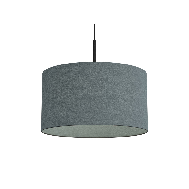 1 - Light Drum Pendant, 22cm H x 40cm W x 40cm D, White
