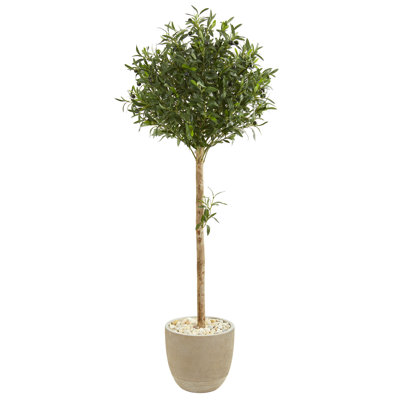 Arbre d’olive artificiel 49" dans un pot de fleurs