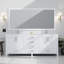 Meuble-lavabo double 80 po, comptoir en quartz, bois massif, design tendance Avec rangement blanc et 6 tiroirs-2068496899