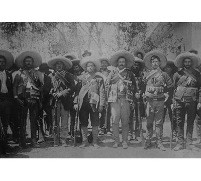 " Pancho Villa And His Bandits With Bandoliers And Guns "