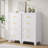 Metal White 3 Drawer Nightstand-1016352789