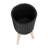 S/2 10/12" RIDGED PLANTER W/ LEGS, BLACK (KD)