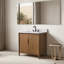 Meuble-lavabo autoportant à simple cuve 36 po avec plateau en pierre reconstituée Lucerne -125008928-125008929