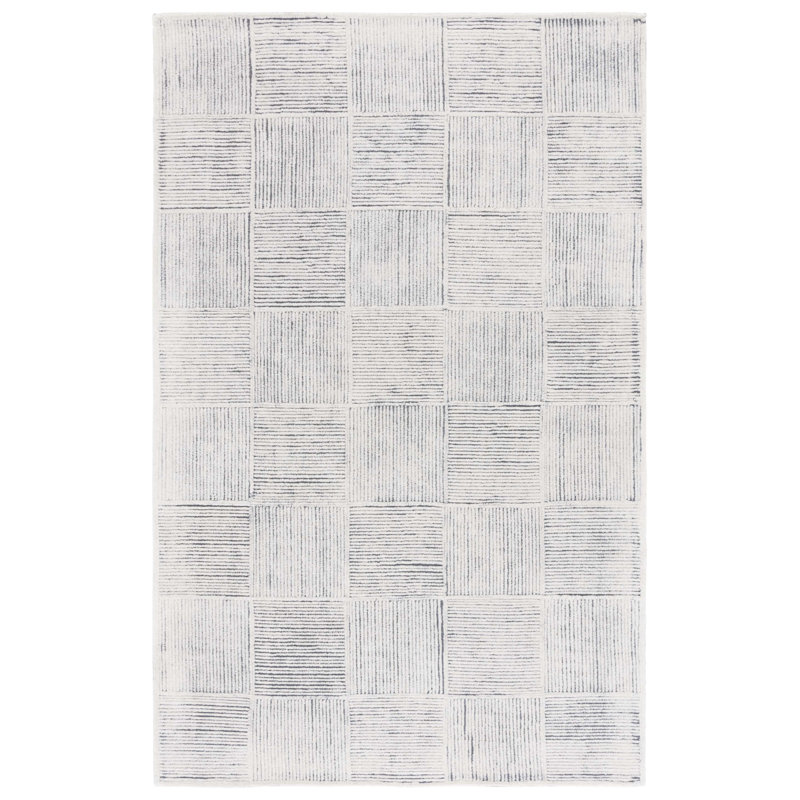 Metro 482 Hand Tufted Wool Pile Geometric Rug, Rectangle 9' x 12'