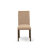 7 Piece Dining Room Furniture Set Consist of a Rectangle Dining Table with X-Legs and 6 Light Sable Linen Fabric Parson Chairs, Distressed Jacobean-436609933-436609932-436609931