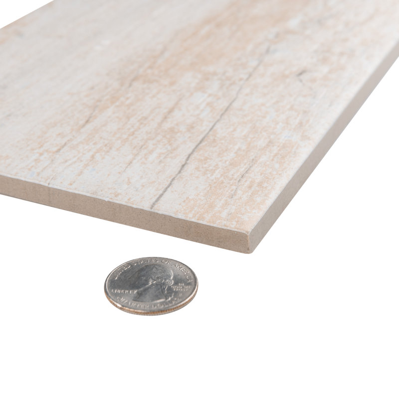 Cava 6" x 32" Porcelain Wood Look Singular Floor and Wall Tile, Ribeiro