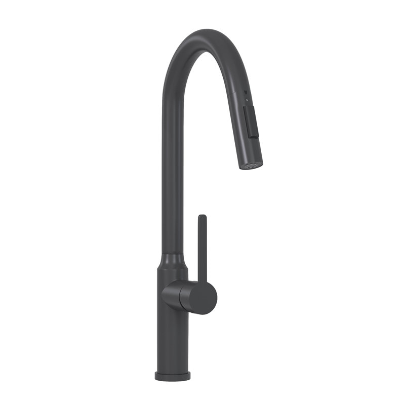 Home 18.83" CUPC Certified Pull-Down Kitchen Faucet, Matt Black