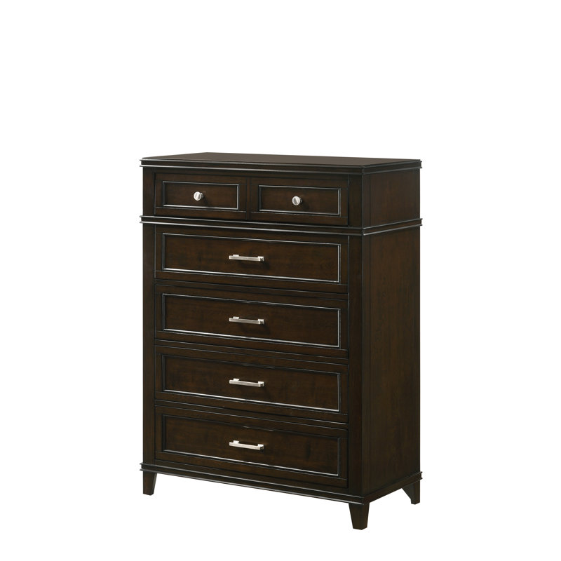 Commode 5 tiroirs Merlot