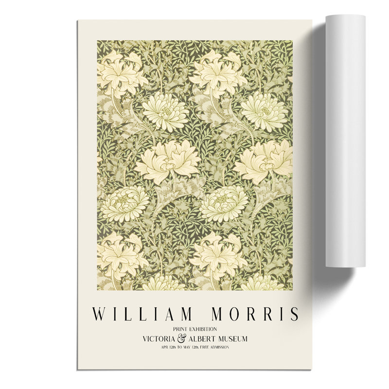 Chrysanthemum by William Morris - No Frame Painting, 30cm H x 21cm W x 0.1cm D