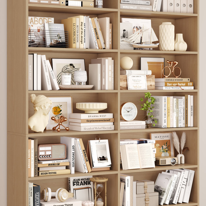 84" Tall Double Wide Bookshelf 7-Tier Bookcase with 28 Storage Cubes, Large Capacity Shelving Unit for Books & Decor, (Set of 2)