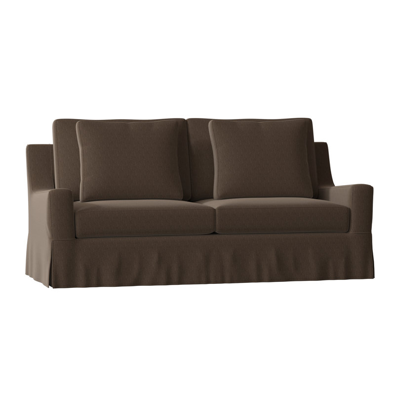 Nancy Upholstered 84'' Sofa, Key Mocha, Medium, 72 inches