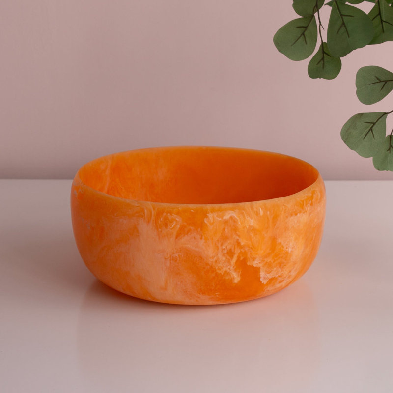 Grand bol rond en résine RESIN, Tangerine