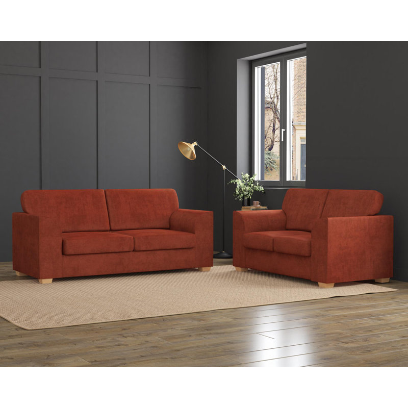 Modo Three Seater and Two Seater, Fixed Back, Marmalade