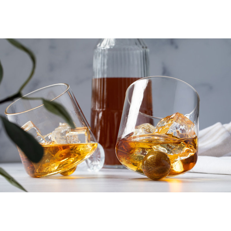 Whiskey Glass, Amber/Clear