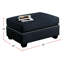 Repose-pieds, repose-pieds en bois avec garniture cloutée, repose-pieds contemporain