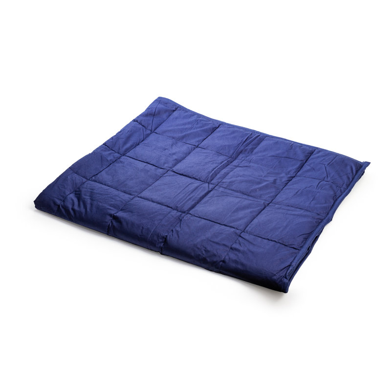 Jeté 100% coton , L 60 po x L 80 po, Bleu, 15 lb