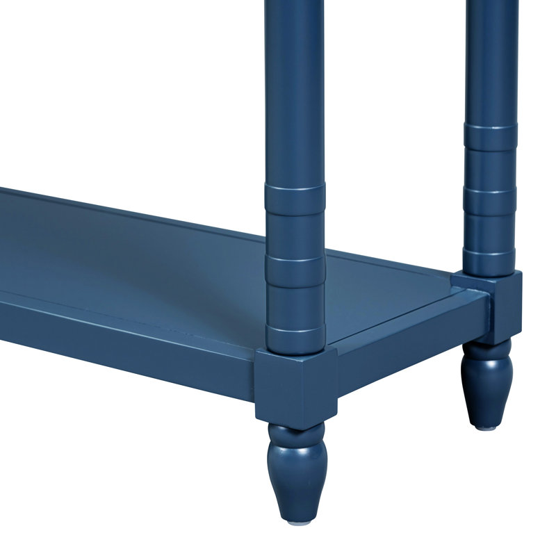 Console Table Sofa Table With Drawers For Entryway With Projecting Drawers And Long Shelf, Antique Navy, Antique Navy