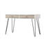 Bureau d'ordinateur rectangulaire de 47 pouces avec 2 tiroirs, panneau de fibres à densité moyenne et acier, beige