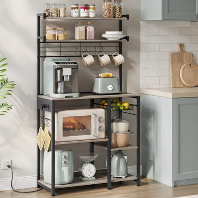 35.4'' Metal Baker's Rack with Microwave Compatibility
