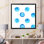 Pois bleu clair - peinture sur toile