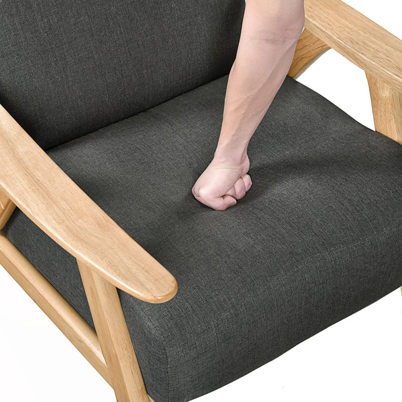 Chaise d'appoint rembourrée 1Pc, chaise confortable, Gris foncé