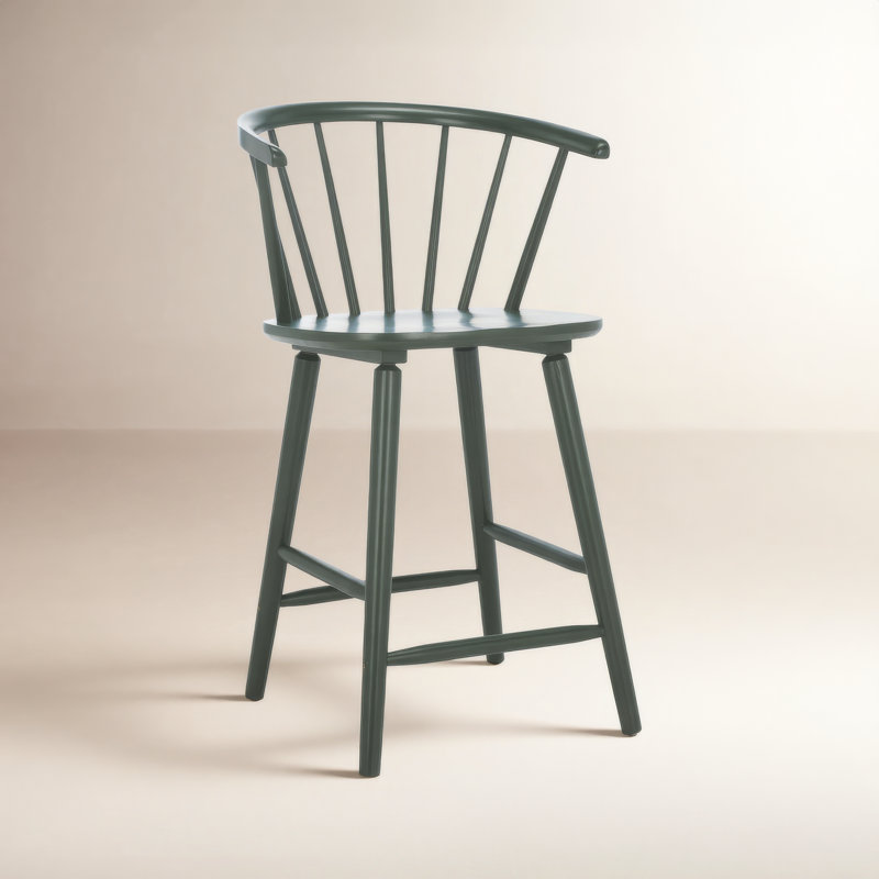 Sheffield Solid Wood Stools, Counter Stool (23" Seat Height), Garden Green