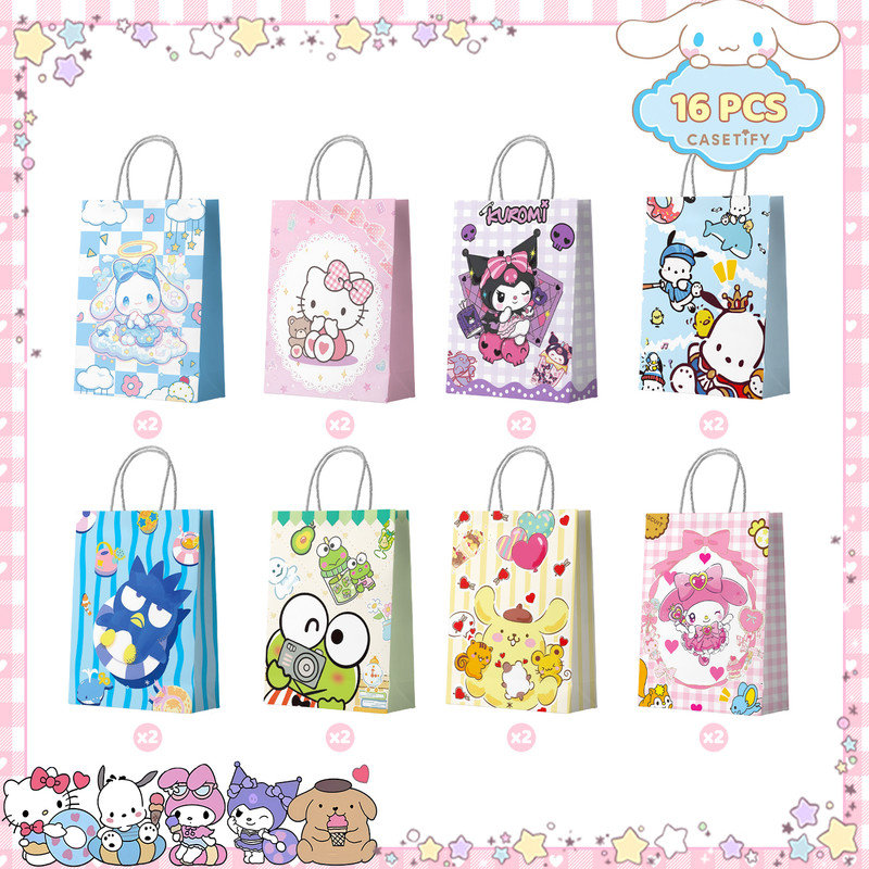 Ensemble de 16 sacs de fête Sanrio, ensemble de sacs Sanrio Goodie