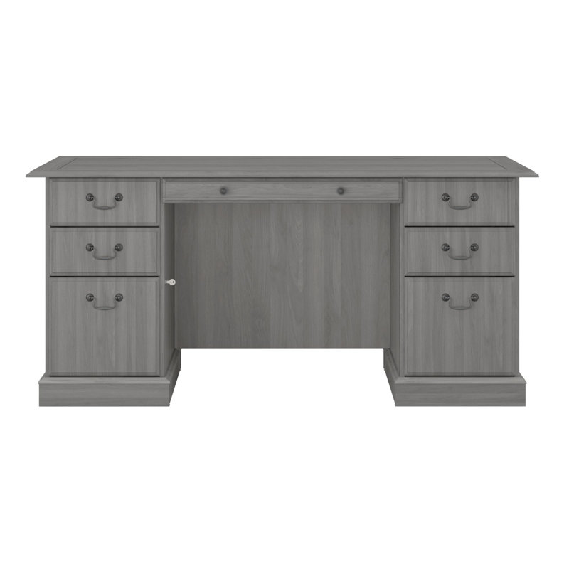 Paelynn Executive Desk, Modern Gray