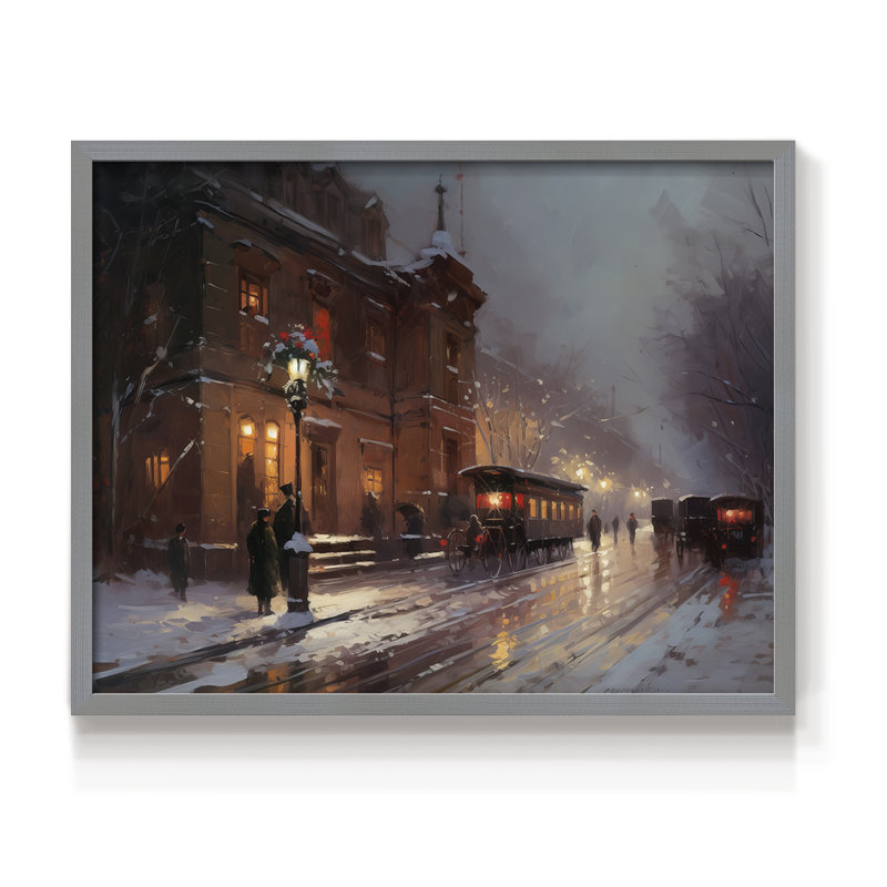 Art de Noël - CCLXIX - Reproduction encadrée - Restickable, H 8 po x l 10 po, Gris