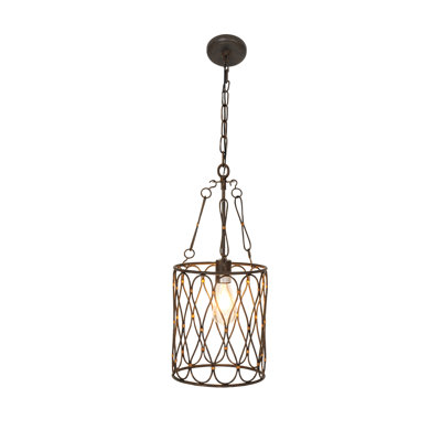 Luminaire suspendu tambour lanterne 4 lumières Chartres