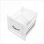 Bureau d'ordinateur avec huche, l 60 po x P 60 po x H 65 po Bureau d'ordinateur blanc antique avec rangement | Blanc | Panneau de fibres à densité moyenne