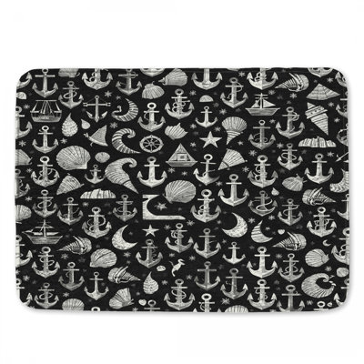 Anchor Nautical Pattern Bath Mat
