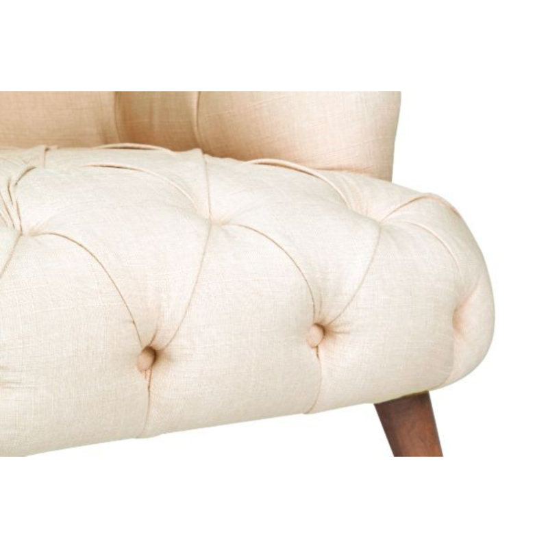 Élégant fauteuil à oreilles, couleur crème, 29,5 po x 30,3 po x 31,5 po | Structure en bois massif, tissu 100% polyester, facile à nettoyer | Parfait pour les salons modernes, le décor traditionnel et rustique américain, le confort et le style combinés