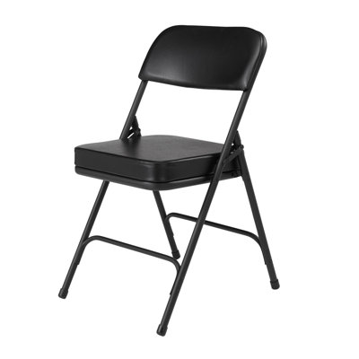 Ensemble de 4 chaises pliantes empilables en vinyle National Public Seating