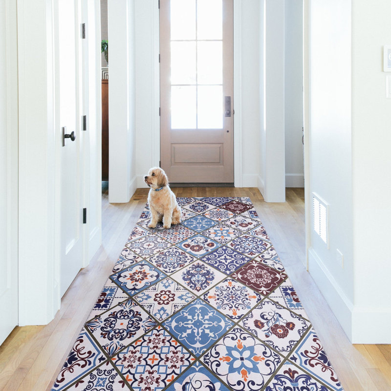 Trellis Cotton and Chenille Flatweave Area Rug, 155 x 230 cm
