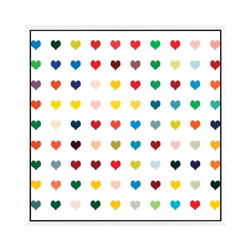 Black Heart by Shelley Lake - Gallery-Wrapped Canvas Giclée on Canvas, 66.04 cm H x 66.04 cm W, White Framed