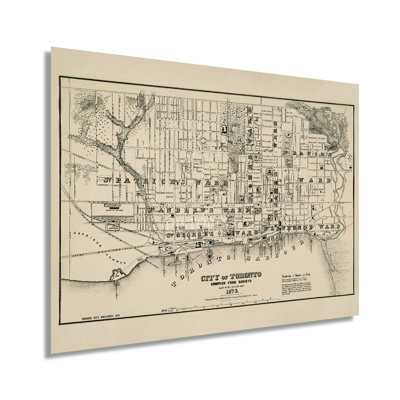 1873, Toronto, Ontario, Canada, affiche de la carte