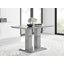 Edzard Double Pedestal High Gloss Dining Table Set with 4 Luxury Faux Leather Dining Chairs-672680271