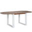 Clintonpark Pine Solid Wood Top Metal Base Dining Table-324923319