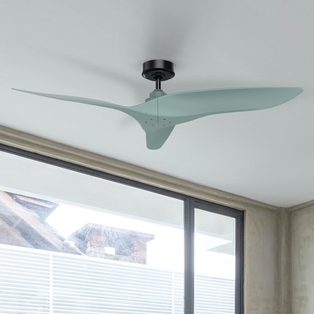 Anesca 52" 3 - Blade Propeller Ceiling Fan without Lights with Remote Control Wade Logan® 