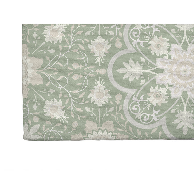 Tapis de lessive Skyler, Rectangle 5 pi x 7 pi, Sauge