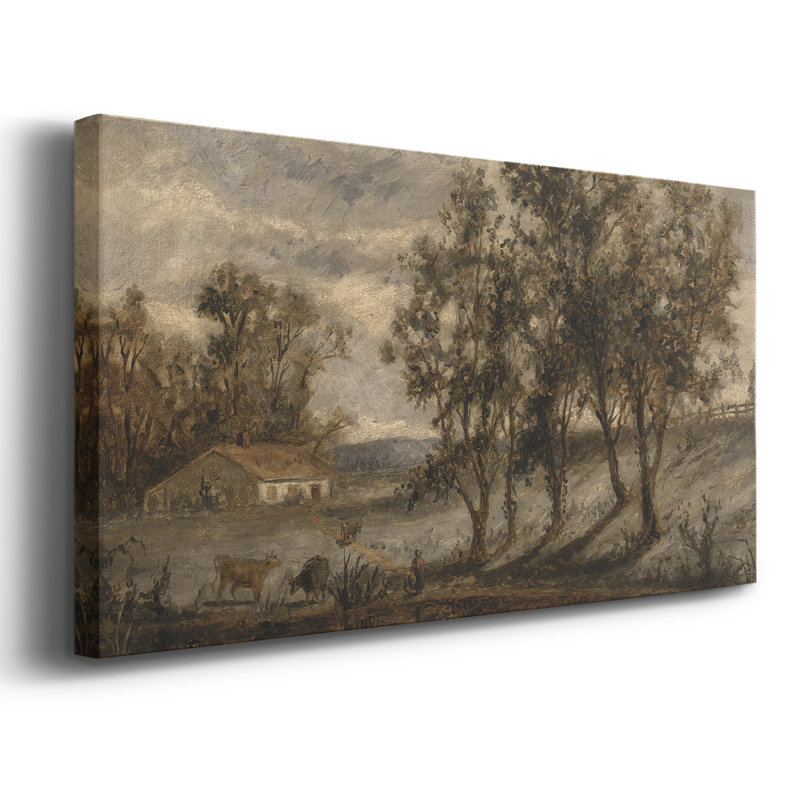 Série paysage - DCCVVII - Toile tendue avec châssis, prête à accrocher, Naturel, H 17 po x l 33 po