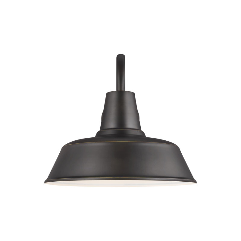 Luminaire de grange d'extérieur Blakeston, H 15 po x l 16 po x P 16 po, Non, Bronze antique